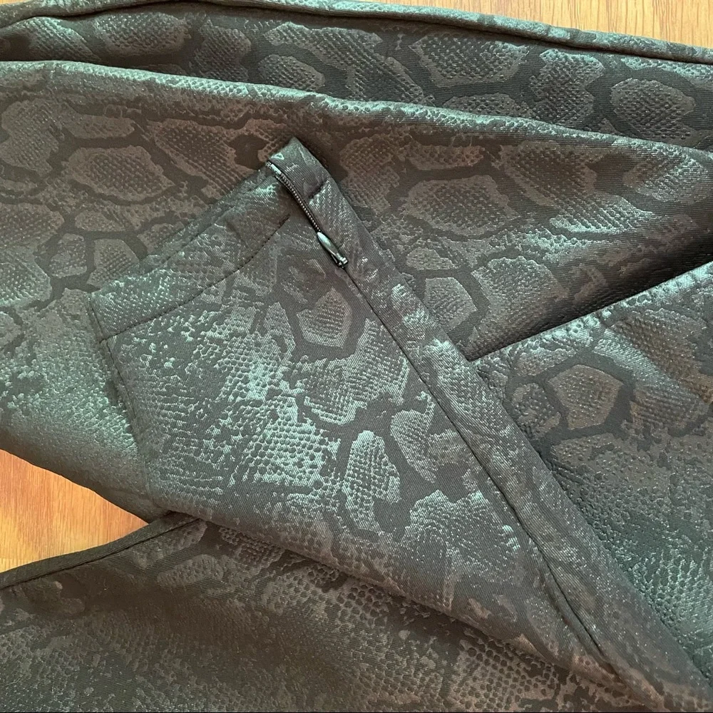 Zara black snake skin leggings - Picture 4 of 5